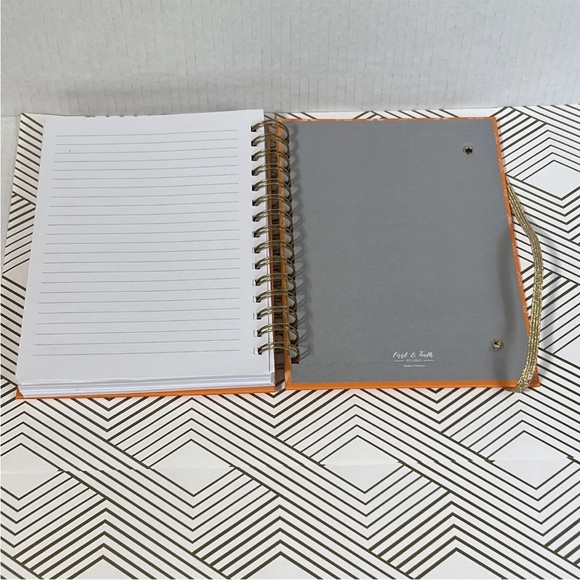 Trust The Universe Lined Hardcover Journal Notebook Orange Gold Celestial Sun - Picture 8 of 16